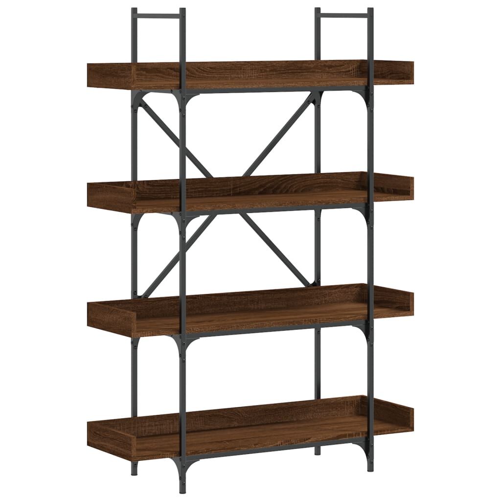 vidaXL Βιβλιοθήκη 4 Επιπέδων Καφέ Δρυς 100x33x145,5 εκ. Επεξεργ. Ξύλο