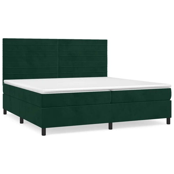 vidaXL &Kappa;&rho;&epsilon;&beta;ά&tau;&iota; Boxspring &mu;&epsilon; &Sigma;&tau;&rho;ώ&mu;&alpha; &Sigma;&kappa;&omicron;ύ&rho;&omicron; &Pi;&rho;ά&sigma;&iota;&nu;&omicron; 200x200&epsilon;&kappa;. &Beta;&epsilon;&lambda;&omicron;ύ&delta;&iota;&nu;&omicron;