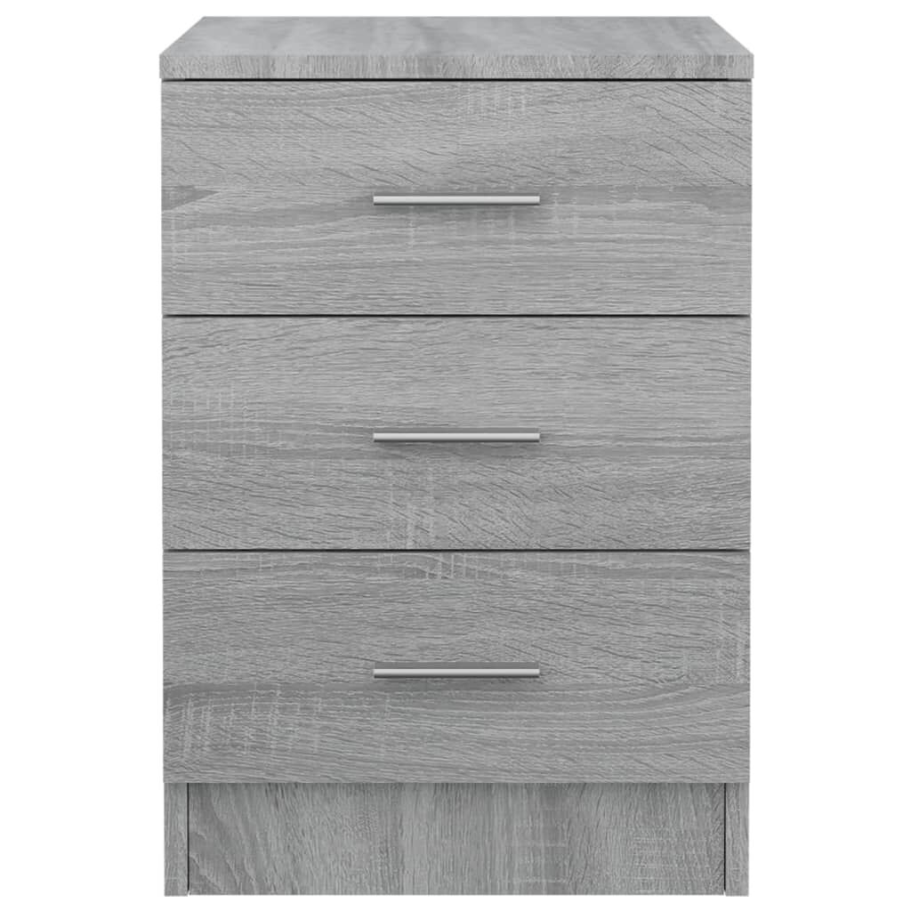 vidaXL Κομοδίνα 2 Τεμ. Γκρι Sonoma 38x35x56 εκ. από Επεξεργασμένο Ξύλο