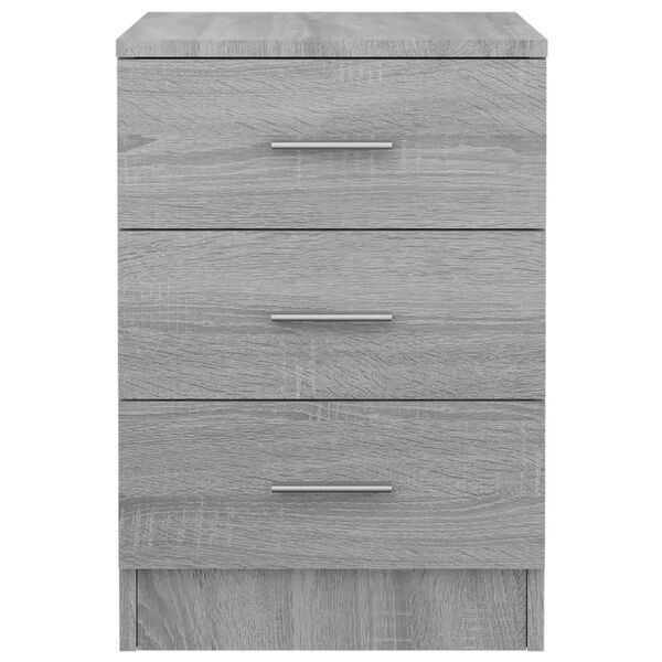 vidaXL Κομοδίνα 2 Τεμ. Γκρι Sonoma 38x35x56 εκ. από Επεξεργασμένο Ξύλο