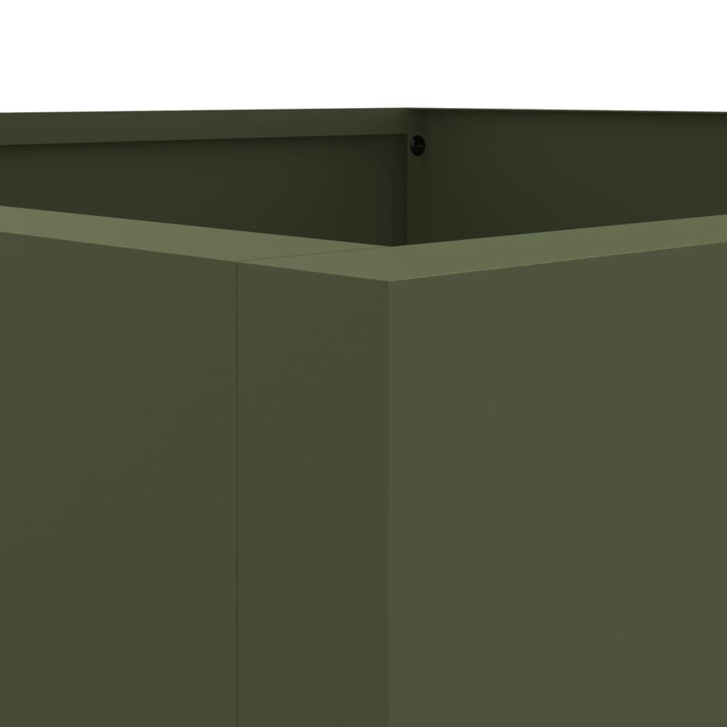 vidaXL Ζαρντινιέρα Λαδί 42x38x75 εκ. από Χάλυβα