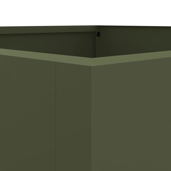 vidaXL Ζαρντινιέρα Λαδί 42x38x75 εκ. από Χάλυβα