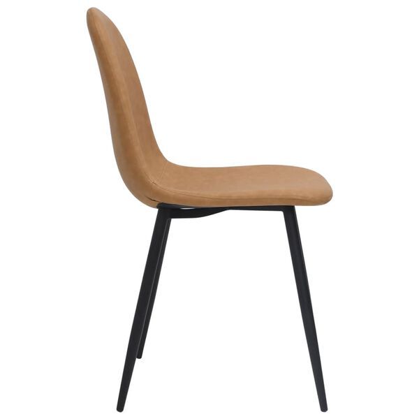 vidaXL Καρέκλες Τραπεζαρίας 4 τεμ. Αν. Καφέ 45x53,5x83 εκ. Συνθ. Δέρμα