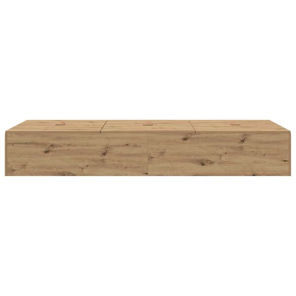 vidaXL Κρεβάτι αποθήκευσης Σκελετός Artisan Oak 90x190 εκ.