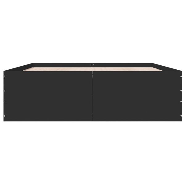 vidaXL Πλαίσιο Κρεβατιού Μαύρο 160 x 200 εκ. από Επεξεργασμένο Ξύλο