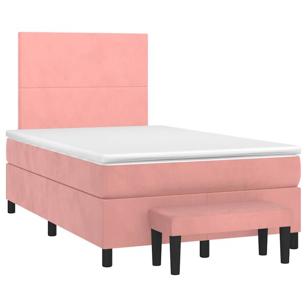 vidaXL &Kappa;&rho;&epsilon;&beta;ά&tau;&iota; Boxspring &mu;&epsilon; &Sigma;&tau;&rho;ώ&mu;&alpha; &Rho;&omicron;&zeta; 120x190 &epsilon;&kappa;. &Beta;&epsilon;&lambda;&omicron;ύ&delta;&iota;&nu;&omicron;
