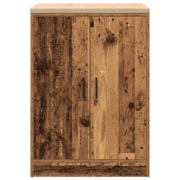 vidaXL ντουλάπι αποθήκευσης γκαράζ 60x51x85 εκ μασίφ ξύλο πεύκο