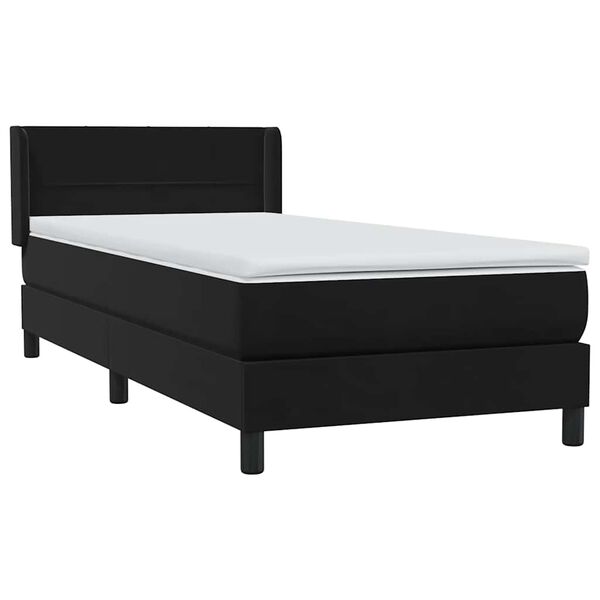 vidaXL &Kappa;&rho;&epsilon;&beta;ά&tau;&iota; Boxspring &mu;&epsilon; &Sigma;&tau;&rho;ώ&mu;&alpha; &Mu;&alpha;ύ&rho;&omicron; 90x210 &epsilon;&kappa;. &Beta;&epsilon;&lambda;&omicron;ύ&delta;&iota;&nu;&omicron;