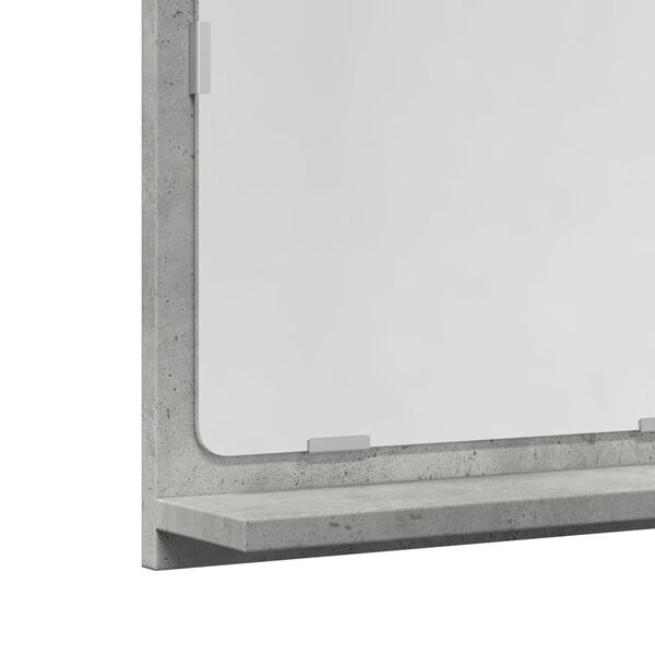 vidaXL Καθρέφτης Μπάνιου Γκρι Σκυροδέματος 60x11x37 εκ. Επεξ. Ξύλο