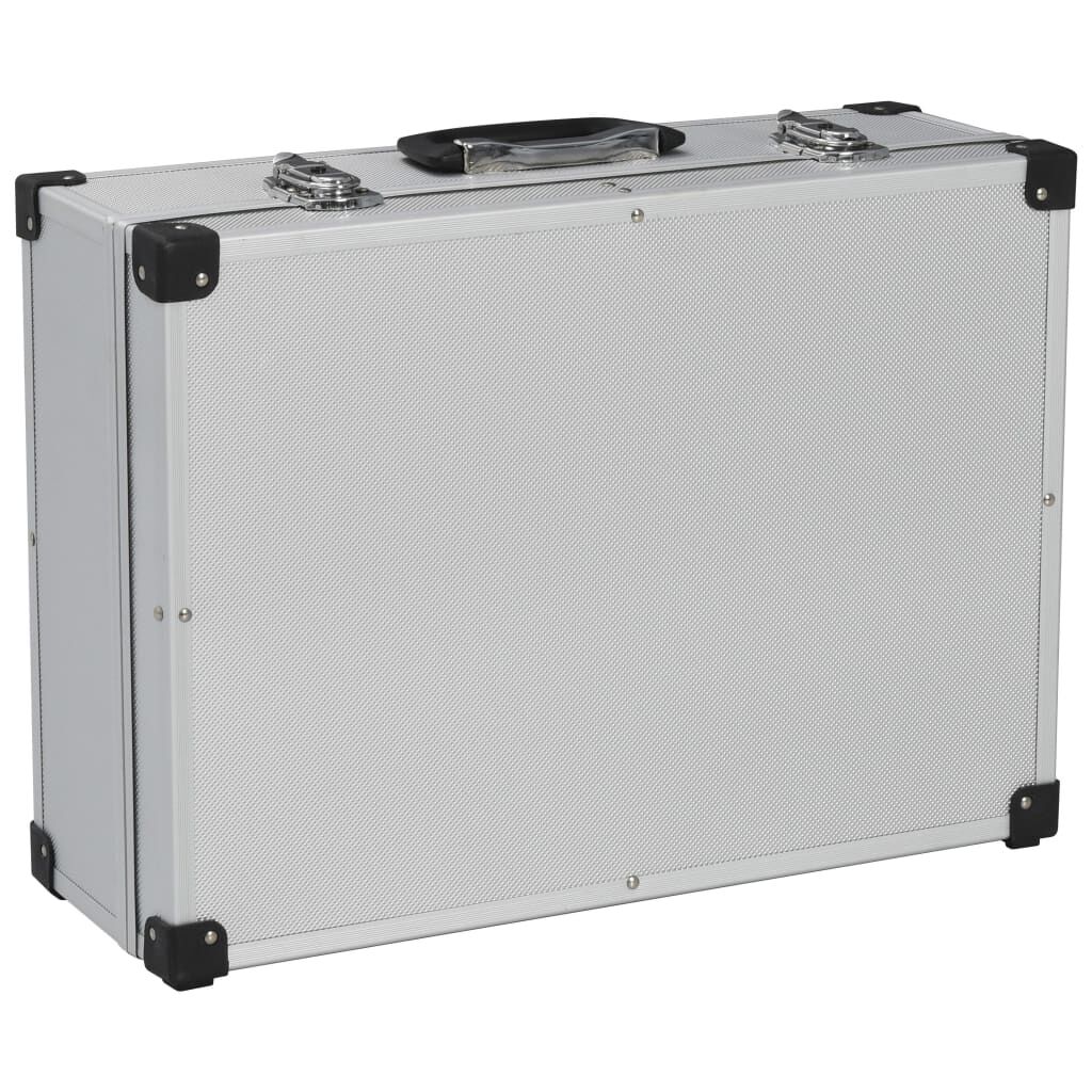 vidaXL Βαλίτσα Εργαλείων Ασημί 46 x 33 x 16 εκ. Αλουμινίου