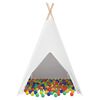 vidaXL Σκηνίτσα Teepee Λευκό 120 x 120 x 150 cm Ύφασμα και Πλαστικό