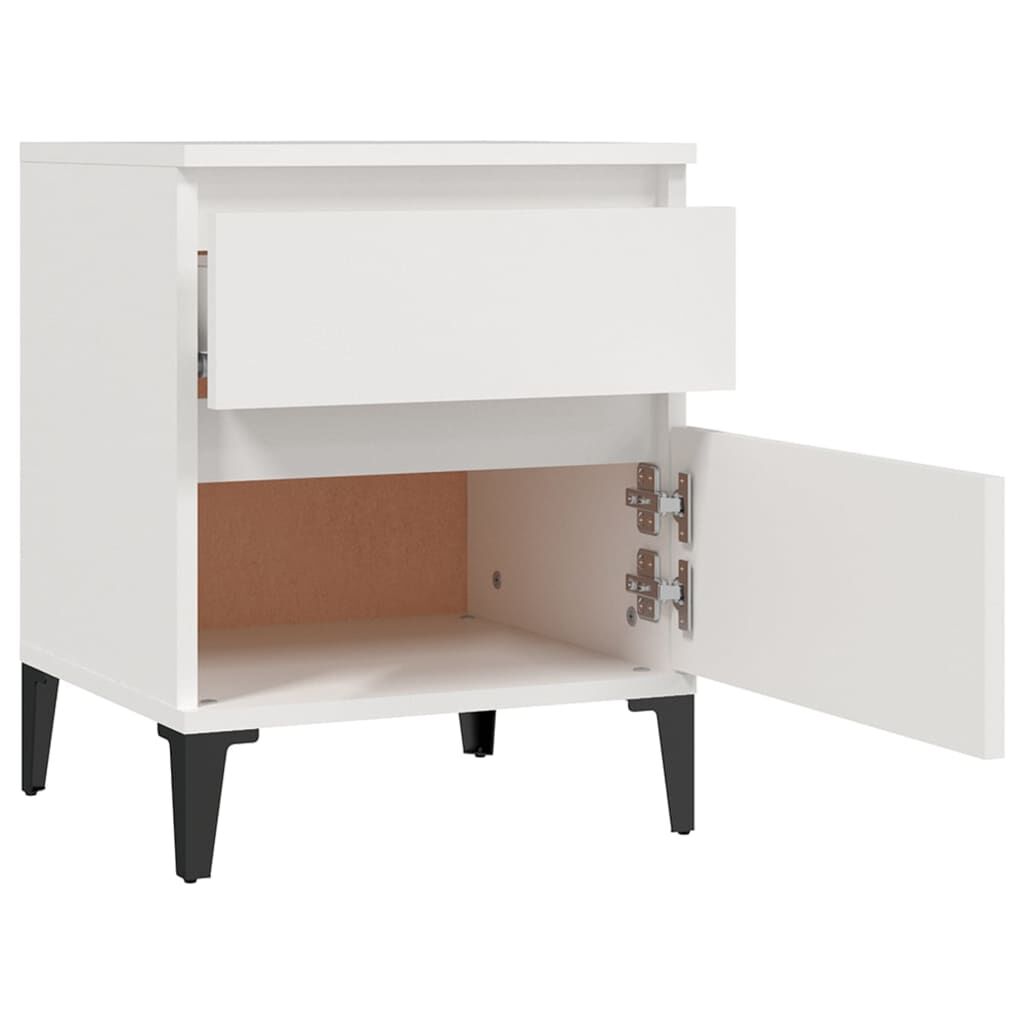 vidaXL Κομοδίνο Λευκό 40 x 35 x 50 εκ.