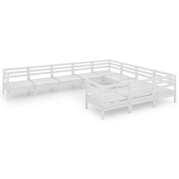 vidaXL &Sigma;&alpha;&lambda;ό&nu;&iota; &Kappa;ή&pi;&omicron;&upsilon; &Sigma;&epsilon;&tau; 10 &Tau;&epsilon;&mu;&alpha;&chi;ί&omega;&nu; &Lambda;&epsilon;&upsilon;&kappa;ό &alpha;&pi;ό &Mu;&alpha;&sigma;ί&phi; &Xi;ύ&lambda;&omicron; &Pi;&epsilon;ύ&kappa;&omicron;&upsilon;