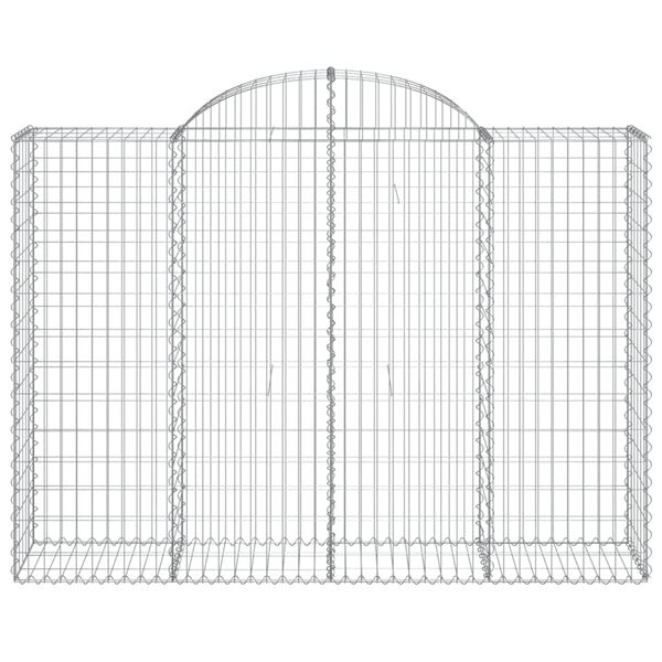 vidaXL Συρματοκιβώτια Τοξωτά 8 τεμ. 200x50x140/160 εκ. Γαλβαν. Ατσάλι