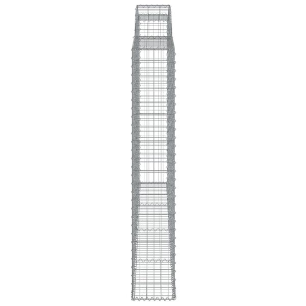 vidaXL Συρματοκιβώτια Τοξωτά 5 τεμ. 300x30x180/200 εκ. Γαλβαν. Ατσάλι