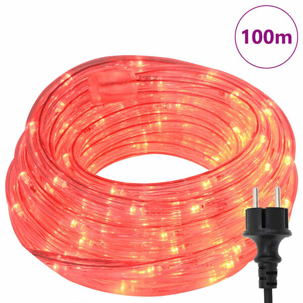 vidaXL Φωτιστικό Συρματόσχοινο με 2400 LED Κόκκινο 100 m PVC