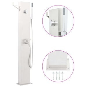 vidaXL Στήλη Ντους Κήπου με Βρύση 110 εκ. από Ανοξείδωτο Ατσάλι