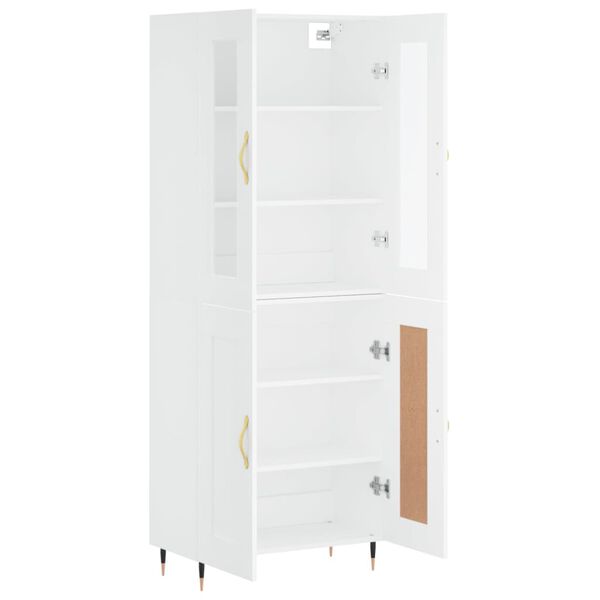 vidaXL Ντουλάπι Λευκό 69,5x34x180 εκ. από Επεξεργασμένο Ξύλο