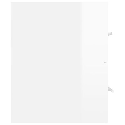 vidaXL Ντουλάπι Νιπτήρα Γυαλιστερό Λευκό 80x38,5x48 εκ. Μοριοσανίδα