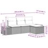 vidaXL Σετ Καναπέ Κήπου 4 pcs Γκρι 55 x 62 x 69 εκ Πολυ ράταν