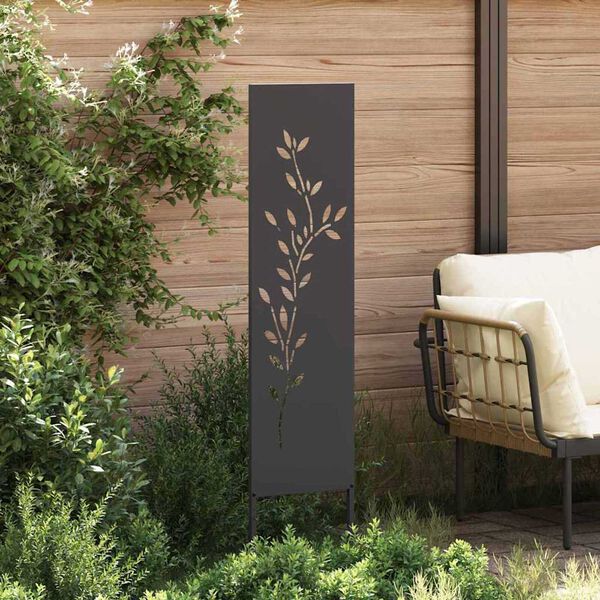 vidaXL Διακοσμητική Πλάκα Κήπου Άλλο Μαύρο 32 x 140 εκ