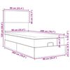 vidaXL Οθωμανικό κρεβάτι με στρώματα & LEDs Ανοιχτό γκρι Βελούδο