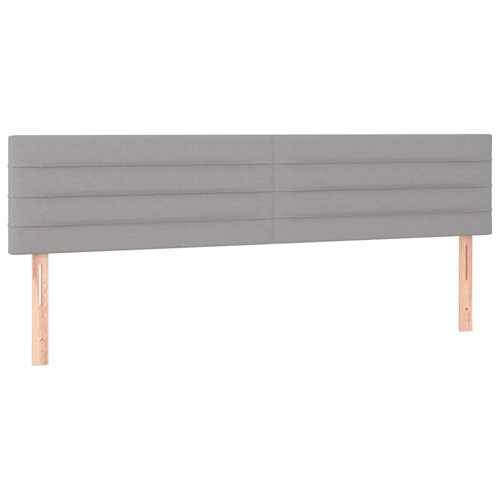 vidaXL Κρεβάτι Boxspring με Στρώμα Ανοιχτό Γκρι 120x190 εκ. Υφασμάτινο