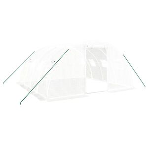 vidaXL Θερμοκήπιο με Ατσάλινο Σκελετό Λευκό 16 τ.μ. 4 x 4 x 2 μ.