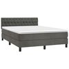 vidaXL &Kappa;&rho;&epsilon;&beta;ά&tau;&iota; Boxspring &mu;&epsilon; &Sigma;&tau;&rho;ώ&mu;&alpha; & LED &Sigma;&kappa;. &Gamma;&kappa;&rho;&iota; 140x190&epsilon;&kappa;. &Beta;&epsilon;&lambda;&omicron;ύ&delta;&iota;&nu;&omicron;