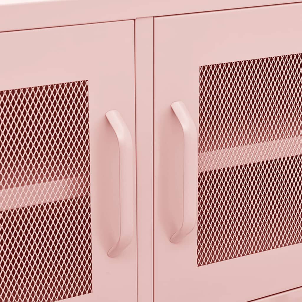 vidaXL Έπιπλο Τηλεόρασης Ροζ 105x35x50 εκ. από Ατσάλι