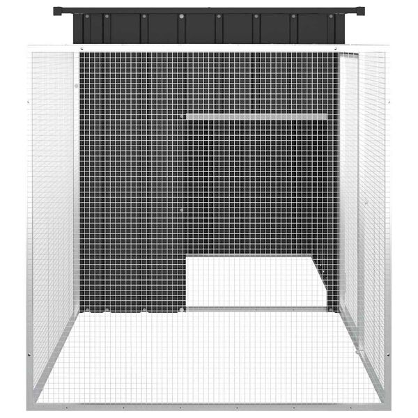 vidaXL Κοτέτσι - Κλουβί Ανθρακί 200x91x100 εκ. από Γαλβανισμένο Χάλυβα