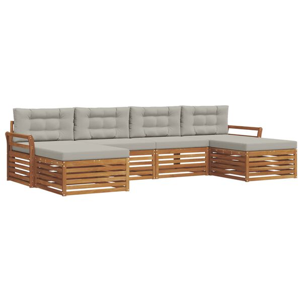 vidaXL &Sigma;&epsilon;&tau; &Kappa;&alpha;&nu;&alpha;&pi;έ 6 pcs &Phi;&upsilon;&sigma;&iota;&kappa;ό &kappa;&alpha;&iota; &Alpha;&nu;&omicron;&iota;&chi;&tau;ό &Gamma;&kappa;&rho;&iota; &Sigma;&tau;&epsilon;&rho;&epsilon;ό &Xi;ύ&lambda;&omicron; &Alpha;&kappa;&alpha;&kappa;ί&alpha;&sigmaf;