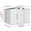 vidaXL Αποθήκη Κήπου Πράσινη 257 x 205 x 178 εκ. Μεταλλική