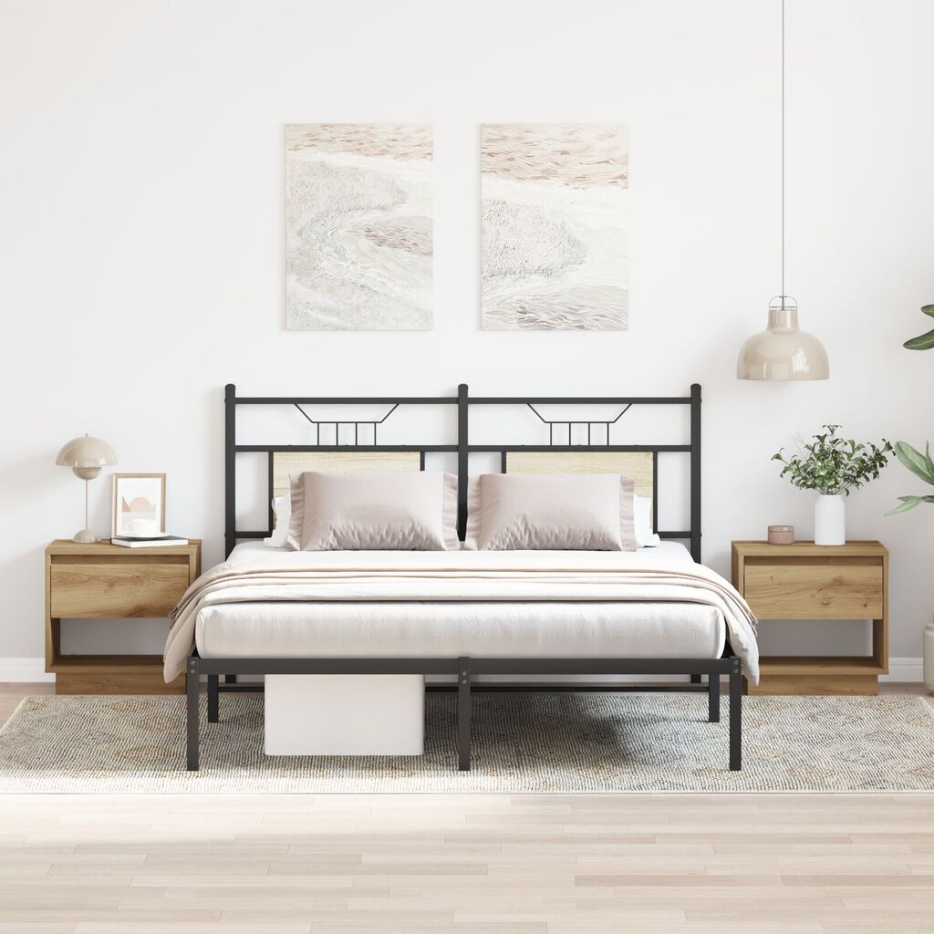vidaXL Κομοδίνο 2 τεμ Καρυδί 45x34x47 εκ Ξύλο Γεννητριών