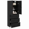 vidaXL Highboard &mu;&epsilon; &sigma;&upsilon;&rho;&tau;ά&rho;&iota; 2 pcs &Mu;&alpha;ύ&rho;&eta; &Omicron;&xi;&upsilon;ά &Mu;&eta;&chi;&alpha;&nu;&iota;&kappa;ή &xi;&upsilon;&lambda;&epsilon;ί&alpha; &kappa;&alpha;&iota; &gamma;&upsilon;&alpha;&lambda;ί
