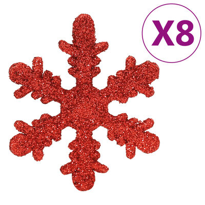 vidaXL Σετ Μπάλες Χριστουγεννιάτικες 111τεμ. Κόκκινες από Πολυστυρένιο