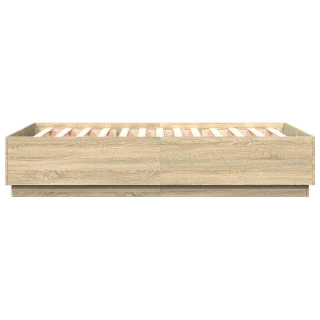 vidaXL Πλαίσιο Κρεβατιού Sonoma Δρυς 150x200 εκ. Επεξεργασμένο Ξύλο