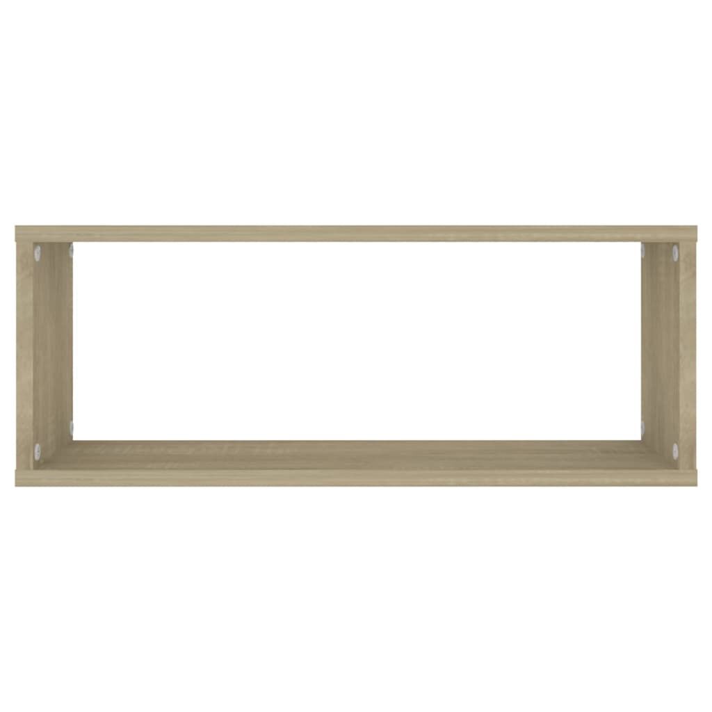 vidaXL Ράφια Κύβοι Τοίχου 4 τεμ. Sonoma Δρυς 60x15x23 εκ. Επεξ. Ξύλο