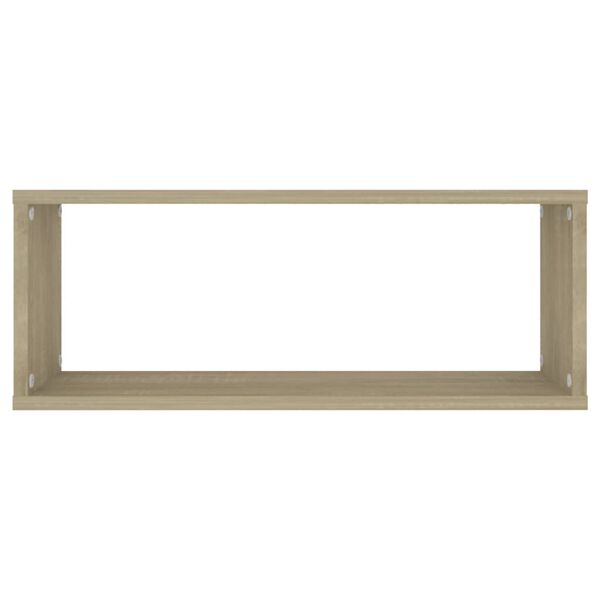 vidaXL Ράφια Κύβοι Τοίχου 4 τεμ. Sonoma Δρυς 60x15x23 εκ. Επεξ. Ξύλο