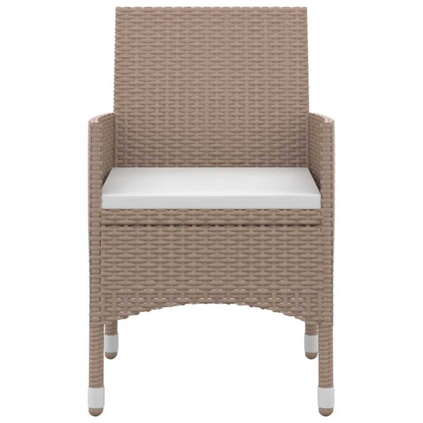 vidaXL Σετ Τραπεζαρίας Κήπου 9 Τεμ. Συνθ. Ρατάν & Γυαλί με Μαξιλάρια