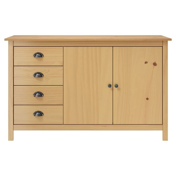 vidaXL Μπουφές Hill Μελί 130x40x80 εκ. από Μασίφ Ξύλο Πεύκου