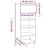 vidaXL Παπουτσοθήκη Γκρι Σκυροδέματος 40x36x105 εκ. Επεξεργασμένο Ξύλο