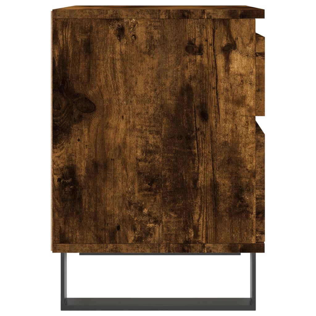 vidaXL Κομοδίνο Καπνιστή Δρυς 40 x 35 x 50 εκ. από Επεξεργ. Ξύλο