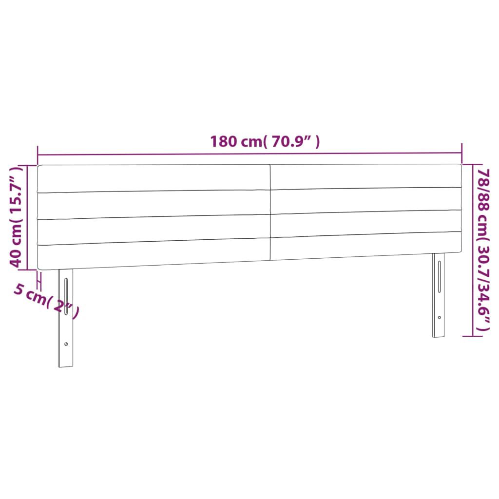 vidaXL Κεφαλάρια Κρεβατιού 2 τεμ. Σκ.Πράσινο 90x5x78/88 εκ. Βελούδινο