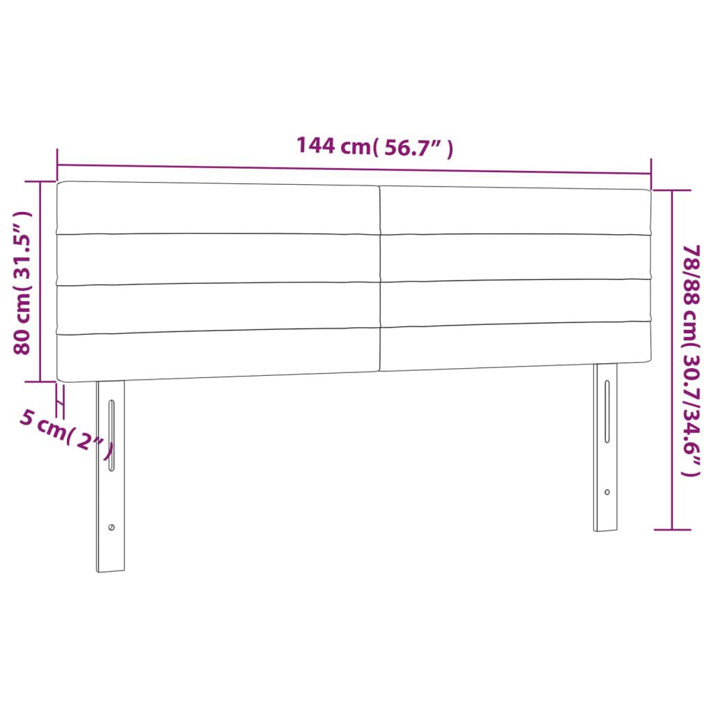 vidaXL Κεφαλάρια Κρεβατιού 2 τεμ. Ροζ 72x5x78/88 εκ. Βελούδινα