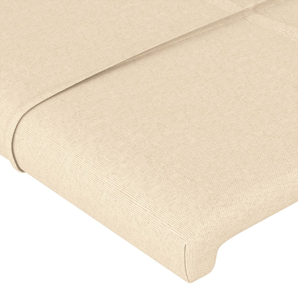vidaXL Κρεβάτι Boxspring με Στρώμα Κρεμ 120x200 εκ. Υφασμάτινο