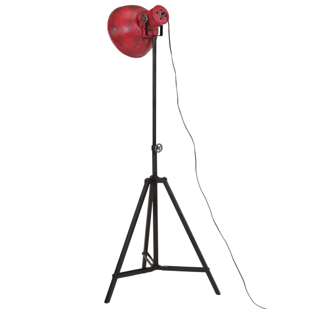 vidaXL Φωτιστικό Δαπέδου 25 W Αντικέ Κόκκινο 61x61x90/150 εκ. Ε27