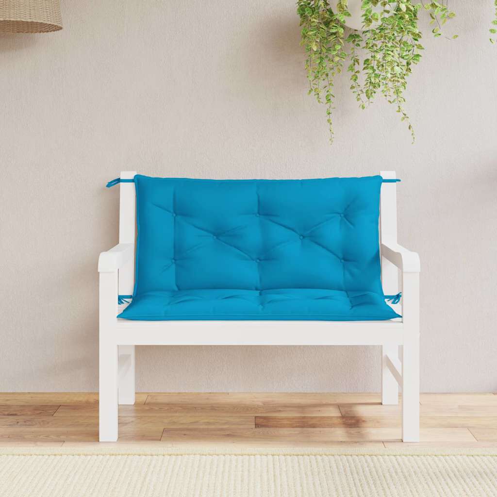 vidaXL Μαξιλάρι Πάγκου Κήπου Αν. Μπλε 100x(50+50)x7 εκ. Ύφασμα Oxford