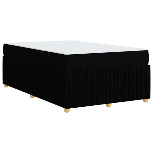 vidaXL Σκελετός κρεβατιού με στρώμα Μαύρο 120 x 200 cm ύφασμα