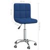 vidaXL Καρέκλα Τραπεζαρίας Περιστρεφόμενη Μπλε Υφασμάτινη